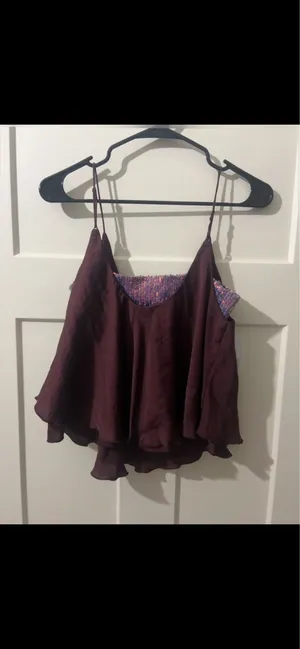 Free People Purple Sequin Top thumbnail 3