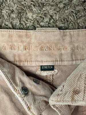 American Eagle Corduroy Mini Skirt Size 10 Brown Tan Y2K Fall thumbnail 2
