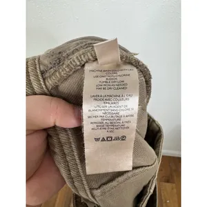 Free People We The Free Osaka Jeans Brown High Rise Button Fly Tapered OB1102336 thumbnail 7