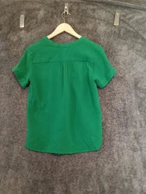 J. Crew Soft Gauze Short Sleeve V Neck Popover Cotton Crinkled Womens XXS thumbnail 3