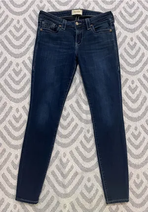 BIG STAR // THE BUCKLE Womens Alex Skinny Non-Distressed Dark Wash Blue Jeans 28 thumbnail 1