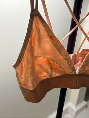 Velvet Strappy Bralette - Rose Gold thumbnail 5