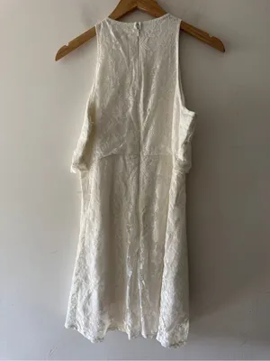 Abercrombie & Fitch White Lace Overlay‎ Tiered Dress thumbnail 6