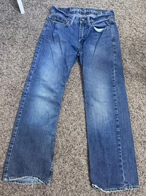 American Eagle Low Rise Bootcut Jeans Medium Wash Y2K Grunge 26x27 thumbnail 1