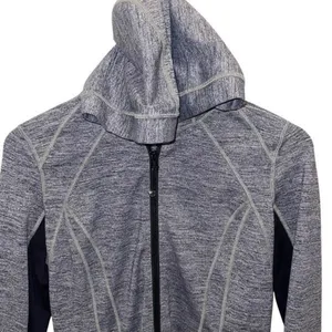 Lululemon Athletica Womens Daily Practice Zip Up Hooded Jacket Gray Black Size 8 thumbnail 4