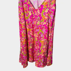 RESA Hannah Floral Midi‎ Slip Dress Small Pink Floral Fiji Print V Neck thumbnail 8
