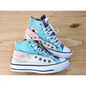 Converse Chuck Taylor All Star Double Upper Hi Top White Multi 167416F Size W7/M thumbnail 8