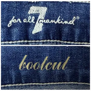7 For All Mankind Women’s Bootcut Jeans Size 26 Medium Wash Low Rise Made in US thumbnail 10