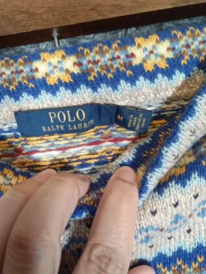 Polo Ralph Lauren Silk Cotton Fair Isle Sweater Skirt Equestrian Nordic Cottage thumbnail 3