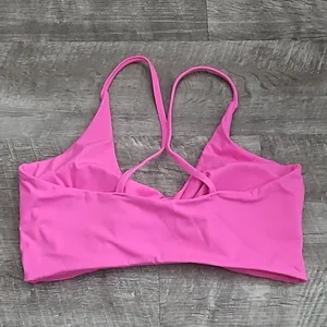 Strappy Sportsbra Women Twist Padded Workout Barbie Open Activewear Size Med thumbnail 3