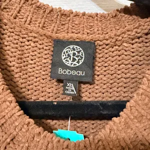 Bobeau Womens Brown Chenille Chunky Knit Crew Neck Sweater XL Pullover thumbnail 4