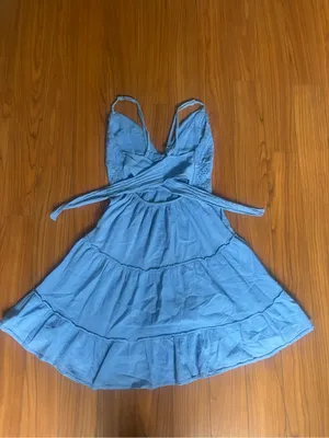 Altar'd State June Blue Crochet Mini Dress Small thumbnail 5
