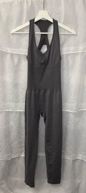 Sleeveless Activewear Jumpsuit Gray Size XL thumbnail 1