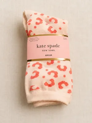Kate Spade New York Women’s Socks 3-Pack Leopard Stripe Plum NWT thumbnail 2