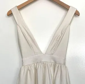 Lac Bleu 🤍Pearl White Mini Dress With Plunge Neck🤍 thumbnail 2