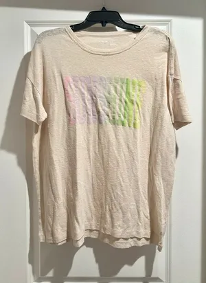Aerie “Sunshine” Linen Blend Oversized Tee thumbnail 1