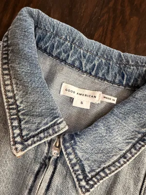 Good American Fit for Success Denim Romper thumbnail 4