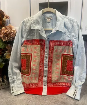 Lucky Brand Denim Shirt for Women Size M. thumbnail 1