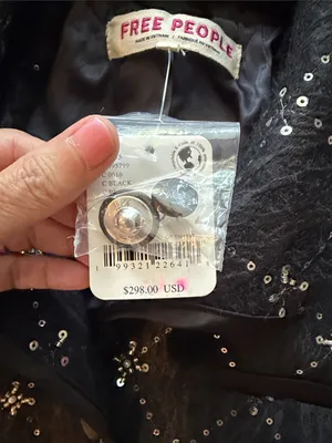 Free People Time of my Life Embellished Jacket- size Small thumbnail 4