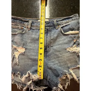 Abercrombie And Fitch Denim Shorts 28/6 Curve Love The Mom Short Mid Rise Jeans thumbnail 7