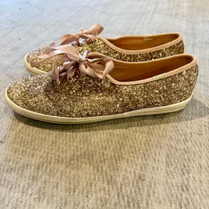 Keds x Kate Spade Champion Rose Gold Glitter Sneakers Size 9 thumbnail 8