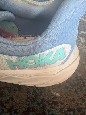 Hoka One One Women's Pale Blue Running Sneakers with Lime Accents thumbnail 10