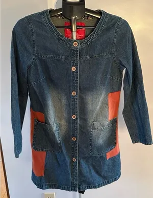 Rustic‎ Denim Women's Patchwork Long Sleeve Button down Dress Size Medium thumbnail 1