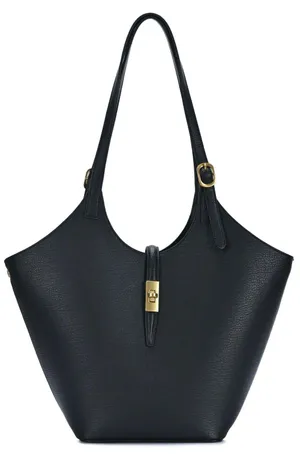 Miztique turnlock detail tote black/gold thumbnail 1