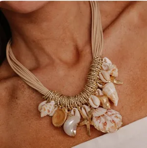 These Three Boutique Coastal Seashell Charm Necklace thumbnail 3