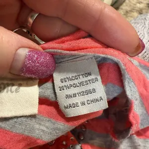 Miss Me Peach Gray Blouse Medium thumbnail 5