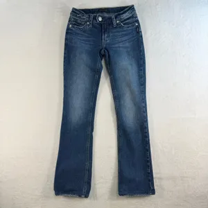 Silver Jeans Co Sz 25 Tuesday Slim Boot‎ Cut Low Rise Medium Wash Denim Stretch thumbnail 3