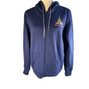 Disney Walt Disney World 50th Women's L Full Zip Hooded Graphic Fleece Hoodie thumbnail 4