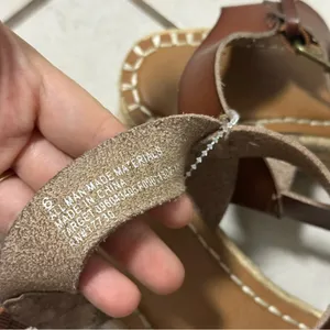 Universal Threads Women Brown Leather Espadrille Platform Sandals size 6 thumbnail 6
