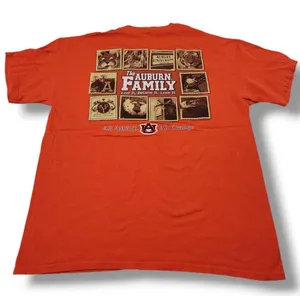 Auburn University Shirt Size Large L All All Orange Graphic Print T-Shirt Unisex T-Shirt thumbnail 5