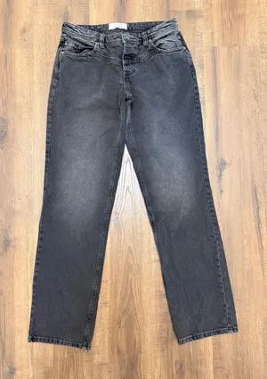 We The Free People Free‎ People Straight Leg Jeans Faded Black Western Yoke 28 thumbnail 1