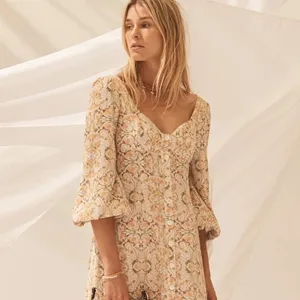 Sancia the Fleur Casual Vacation Midi Dress in Luziannes Floral Size Small NWT thumbnail 7