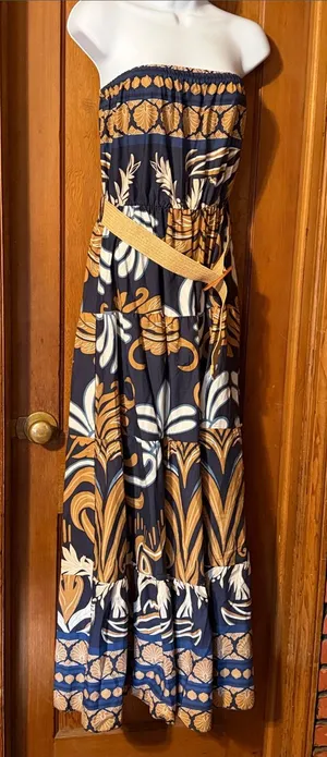 Adora Strapless Maxi Dress Blue Size undefined thumbnail 1