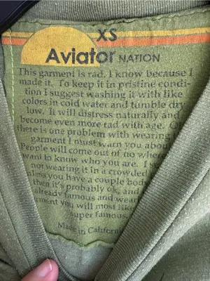 63. Aviator Nation cropped raw hem xs thumbnail 3
