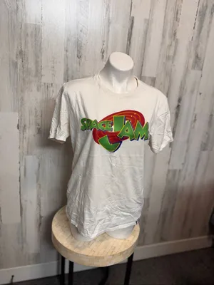 Nike Air Jordan Space Jam 20th Anniversary Graphic T-Shirt Womens Large White thumbnail 4