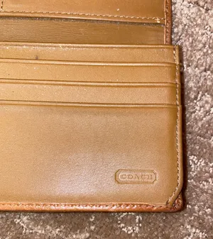 Coach brown logo wallet thumbnail 7