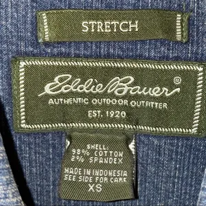 Eddie‎ Bauer Denim Jacket XS Stretch Trucker Blue Classic Jean Jacket thumbnail 4