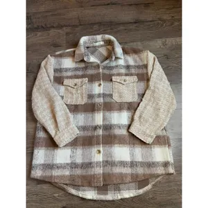 EUC Womens SOUTHERN GRACE timeless tweed‎ shacket shirt button plaid size XL thumbnail 4