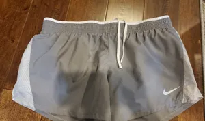 Nike Dri-FIT Light Gray Shorts Size LARGE womens thumbnail 1