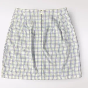 Brandy Melville John Galt Cara Plaid Baby Blue White Mini Skirt‎ Size OS XS/S thumbnail 3