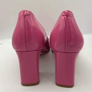 Marc Fisher Zala Barbie pink patent leather slip on pointed toe pumps Size 9M thumbnail 2
