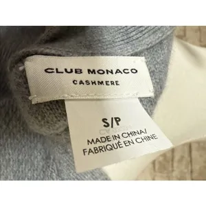 Club Monaco Grey Gray Cashmere Sweater Size S Luxurious Luxury Tie‎ Detail thumbnail 5