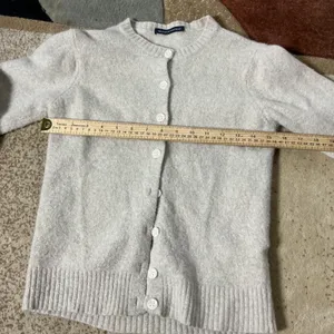 Brandy Melville Wool Blend Cardigan Women OS Oatmeal Heather Knit Button Sweater thumbnail 3