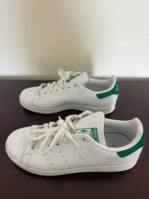 Adidas Stan Smith White Green Sneakers Women’s Size 8 thumbnail 3