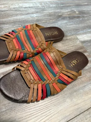 Roan Marilee Sandals by Bed Stu Southwest Leather Slide Huarache 8.5 thumbnail 2