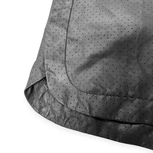 ZARA | S | Black Perforated Faux Leather Elastic Waist Pull-On Short Shorts thumbnail 3